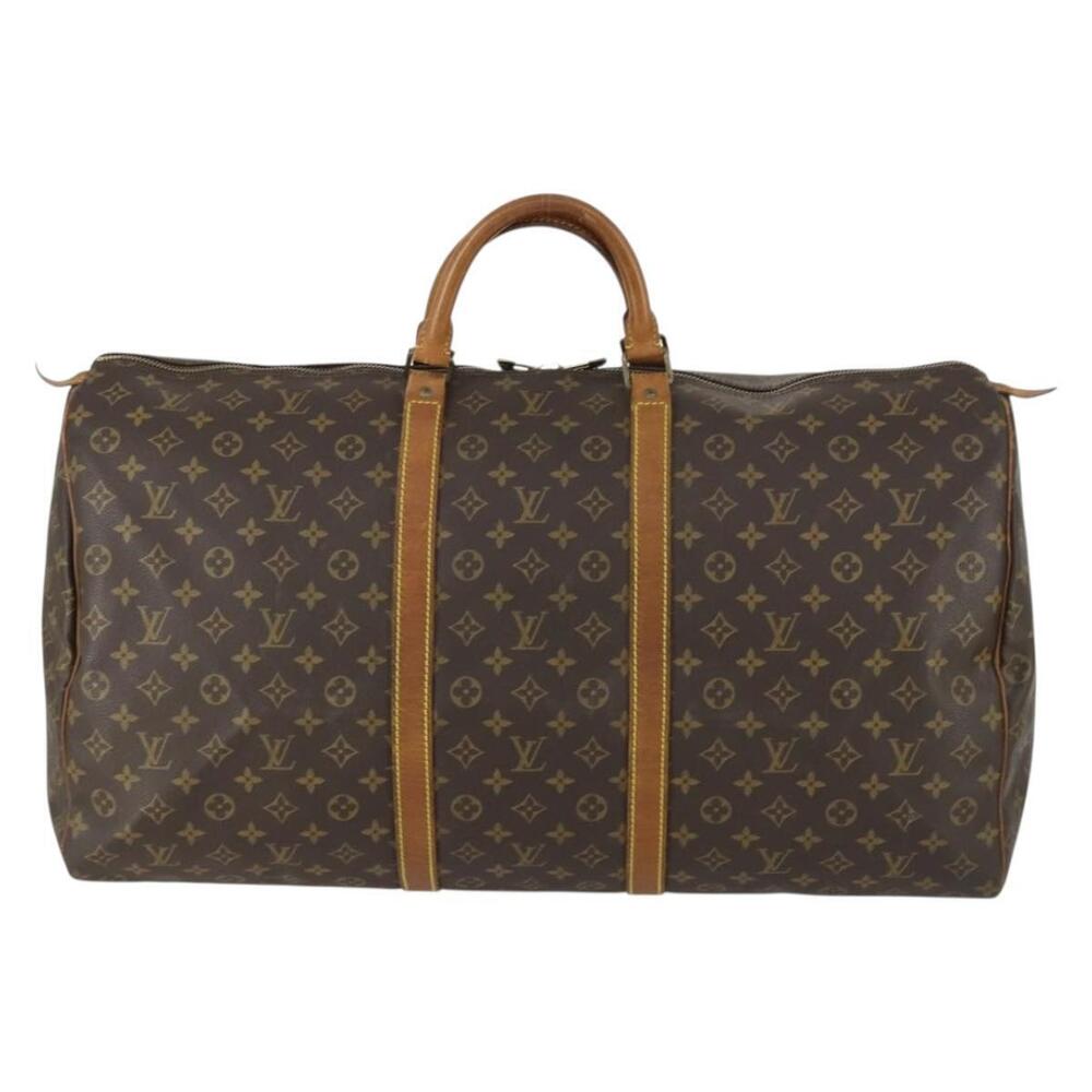 LOUIS VUITTON Monogram Keepall 60 Boston Bag M41422 LV Auth hk3288 - Picture 13 of 16